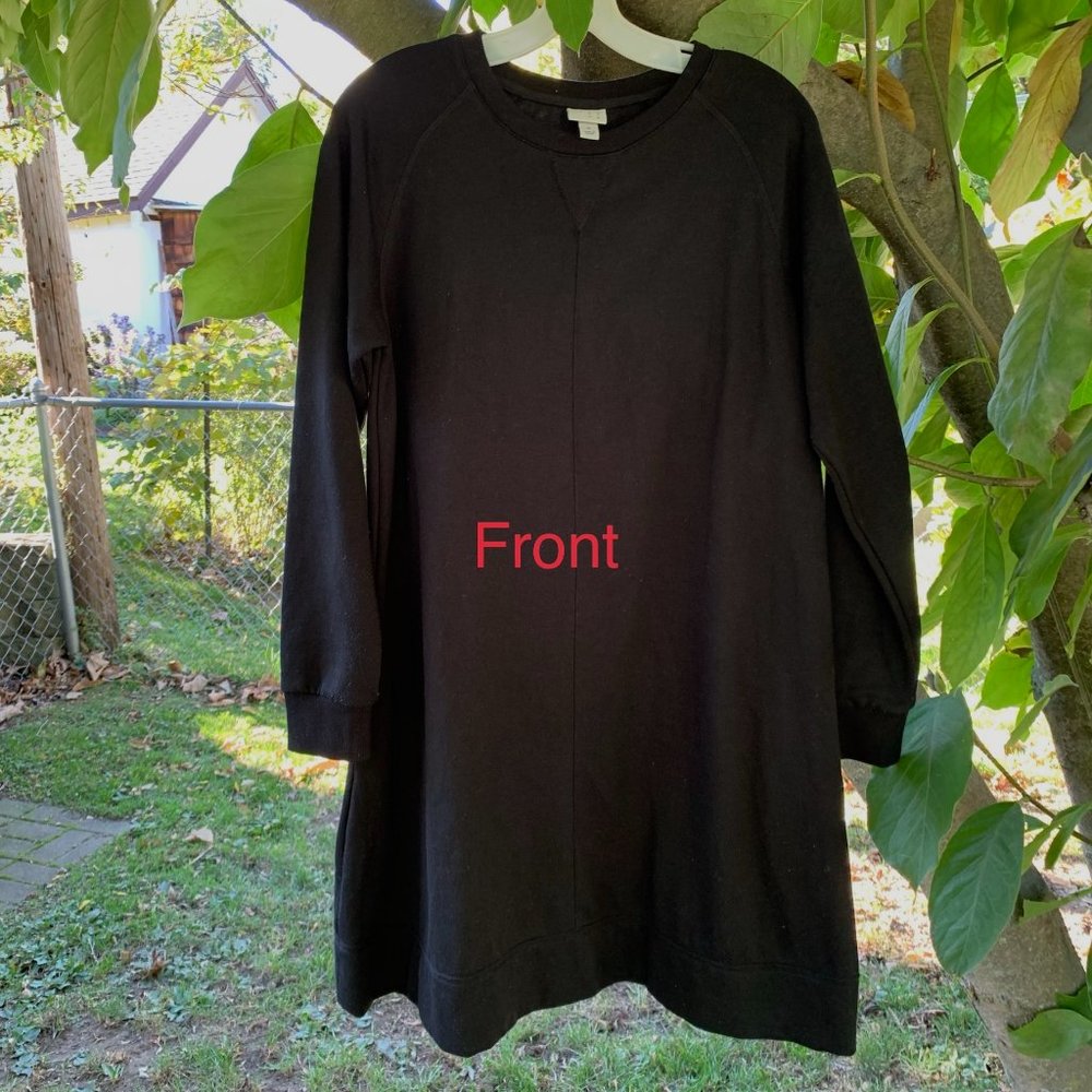 Sweatshirt dress, black, EUC, M